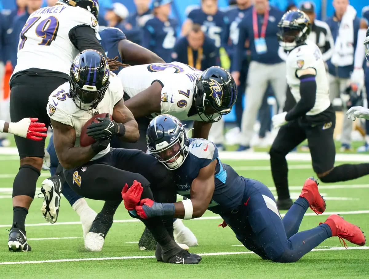 The Ravens could only cash in one of their six red zone trips against the Titans.