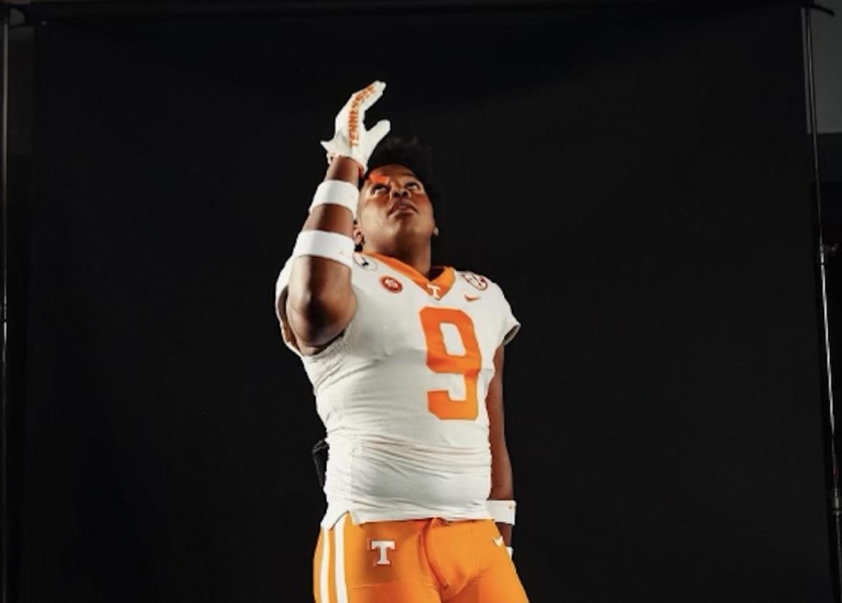 2025 4-star DL Ethan Utley during an unofficial visit to Tennessee. (Photo courtesy of Ethan Utley)