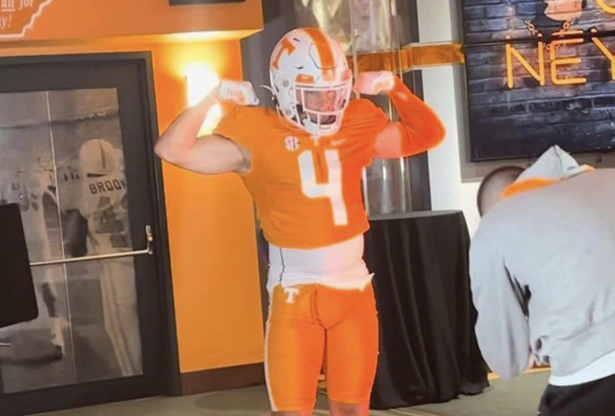 2027 ATH Max Brown during his unofficial visit to Tennessee. (Photo courtesy of Max Brown)