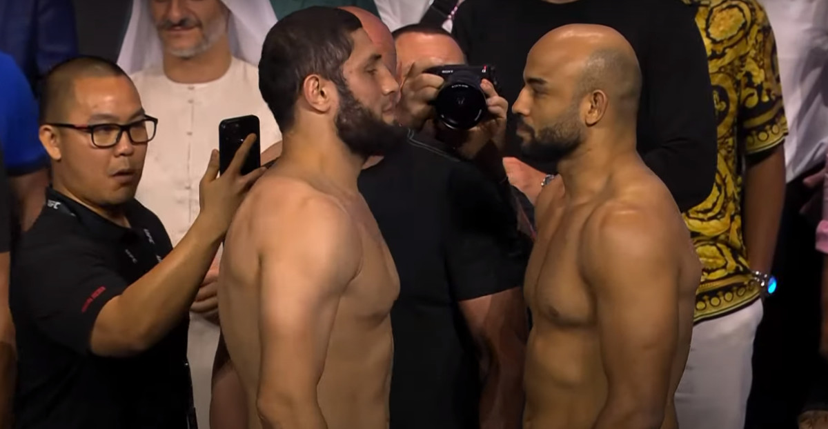 Ikram Aliskerov vs. Warlley Alves - UFC 294 Ceremonial Weigh-ins