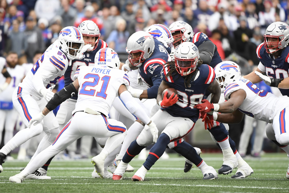 Jordan Poyer had nine tackles, including one for a loss and one sack against New England.