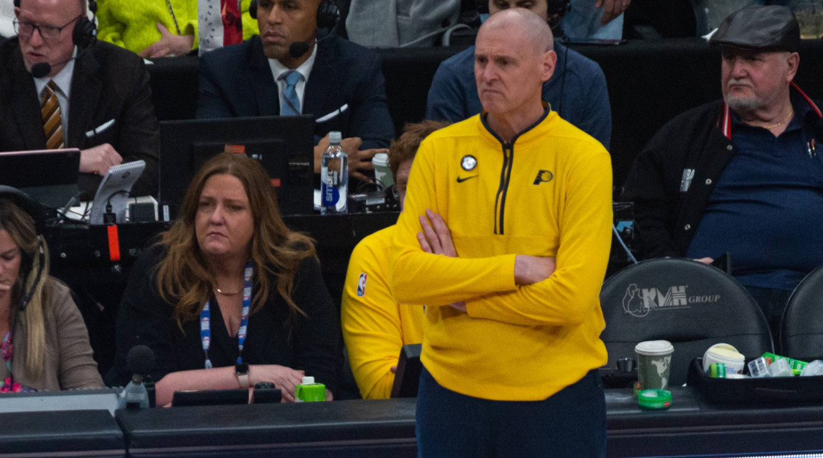 Indiana Pacers coach Rick Carlisle on the sideline during a game at the Toronto Raptors.