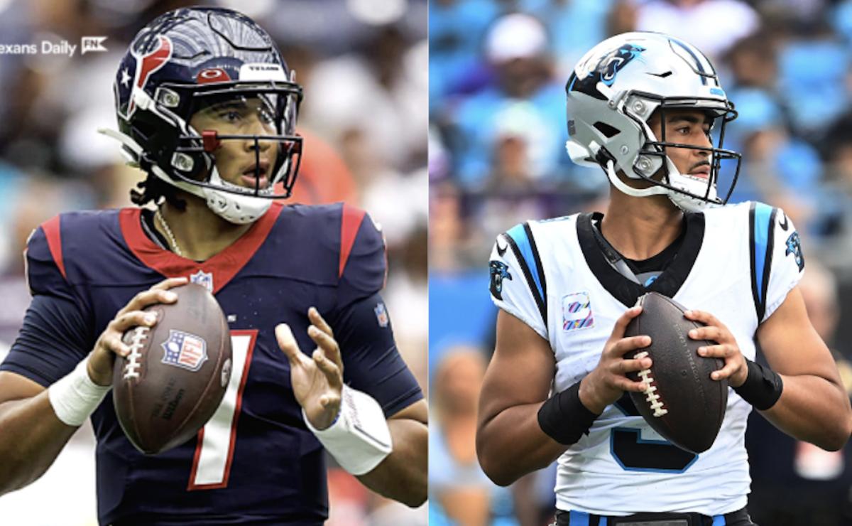 Houston Texans quarterback C.J. Stroud and Carolina Panthers quarterback Bryce Young.