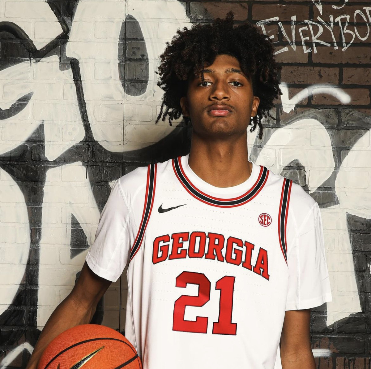 2025 four star basketball recruit Jacob Wilkins on a visit at the University of Georgia. (Photo/UGAAA)