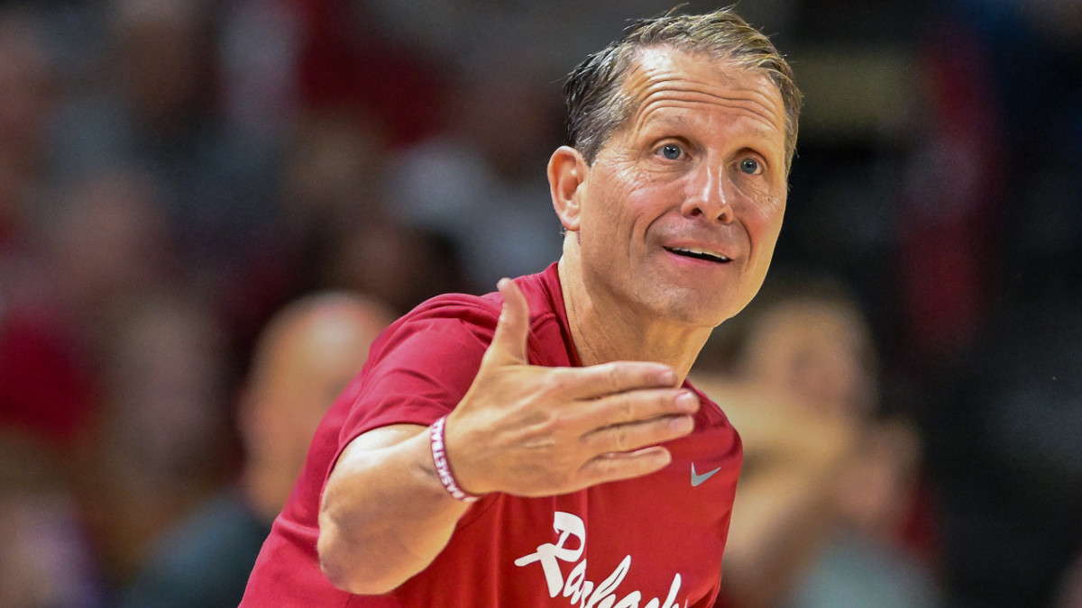 WATCH: Razorbacks' Eric Musselman on big exhibition win over Purdue ...