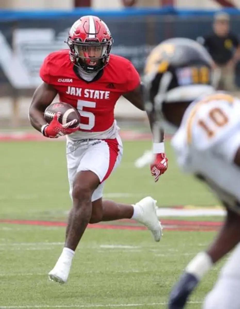 Malik Jackson running the ball in week two vs East Tennessee State