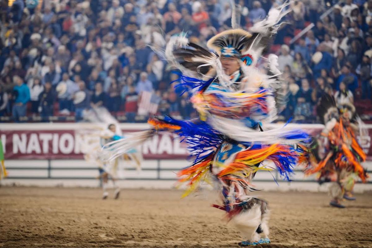 Powwow Dancer at the INFR