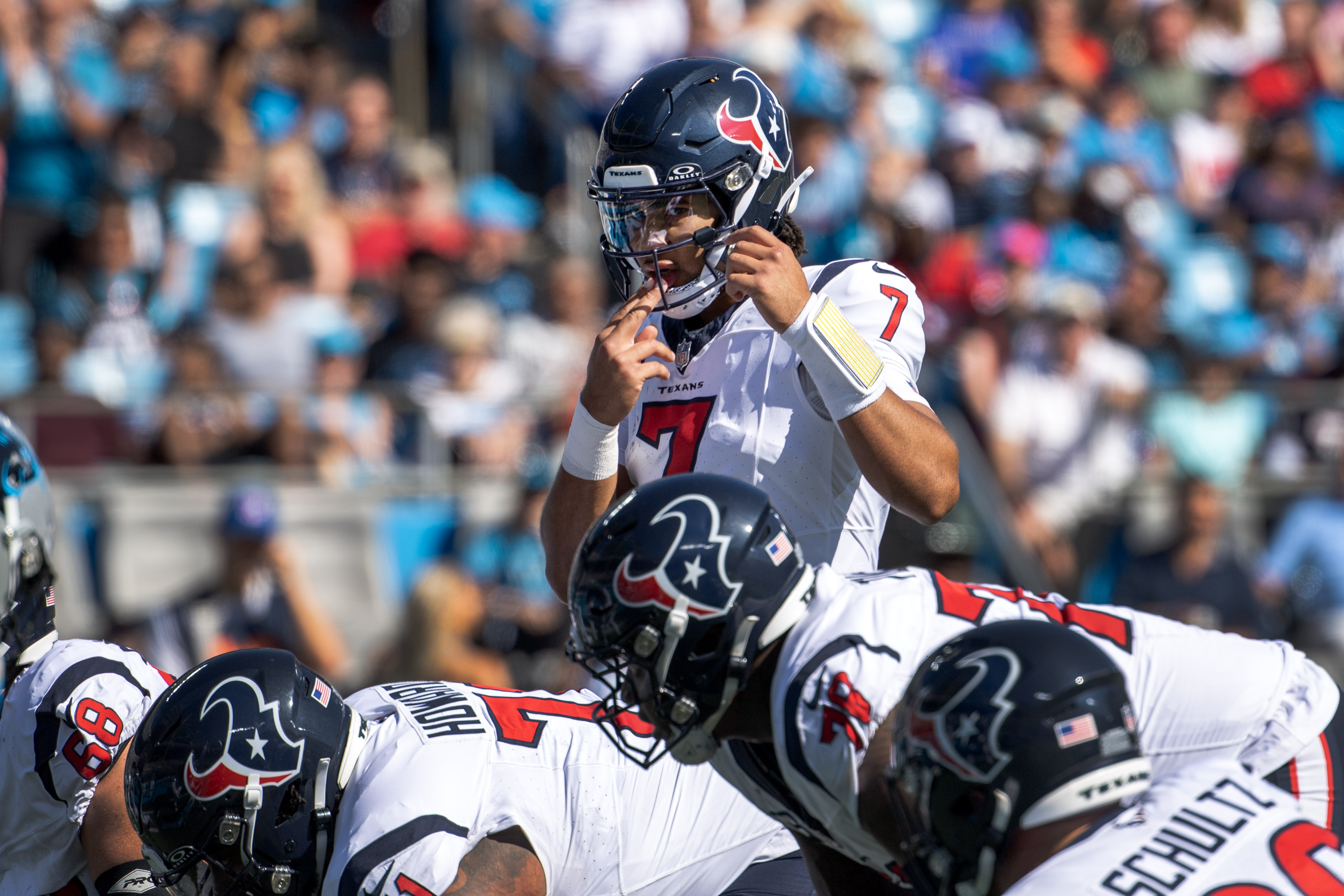 Quarterback C.J. Stroud is off to a strong start in his rookie season for the Houston Texans. 