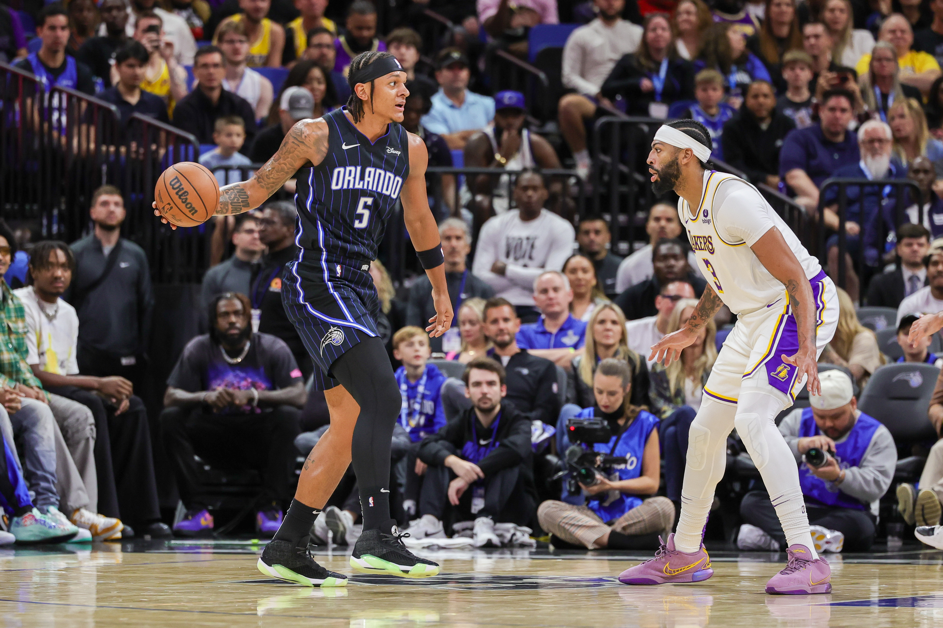 Orlando Magic forward Paolo Banchero and Los Angeles Lakers All-Star Anthony Davis