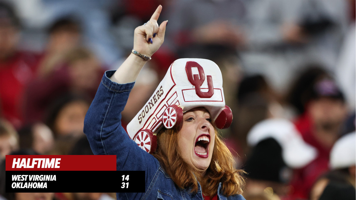 OU leads it big at half.