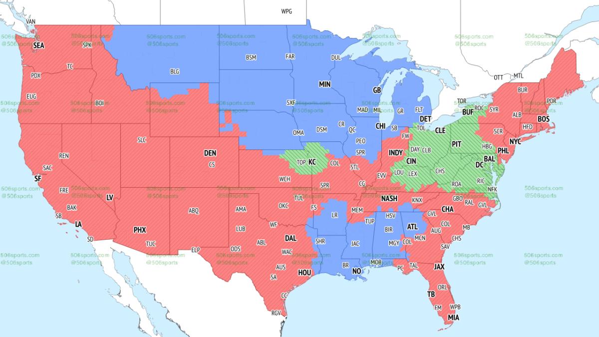 Saints-Vikings projected in Blue