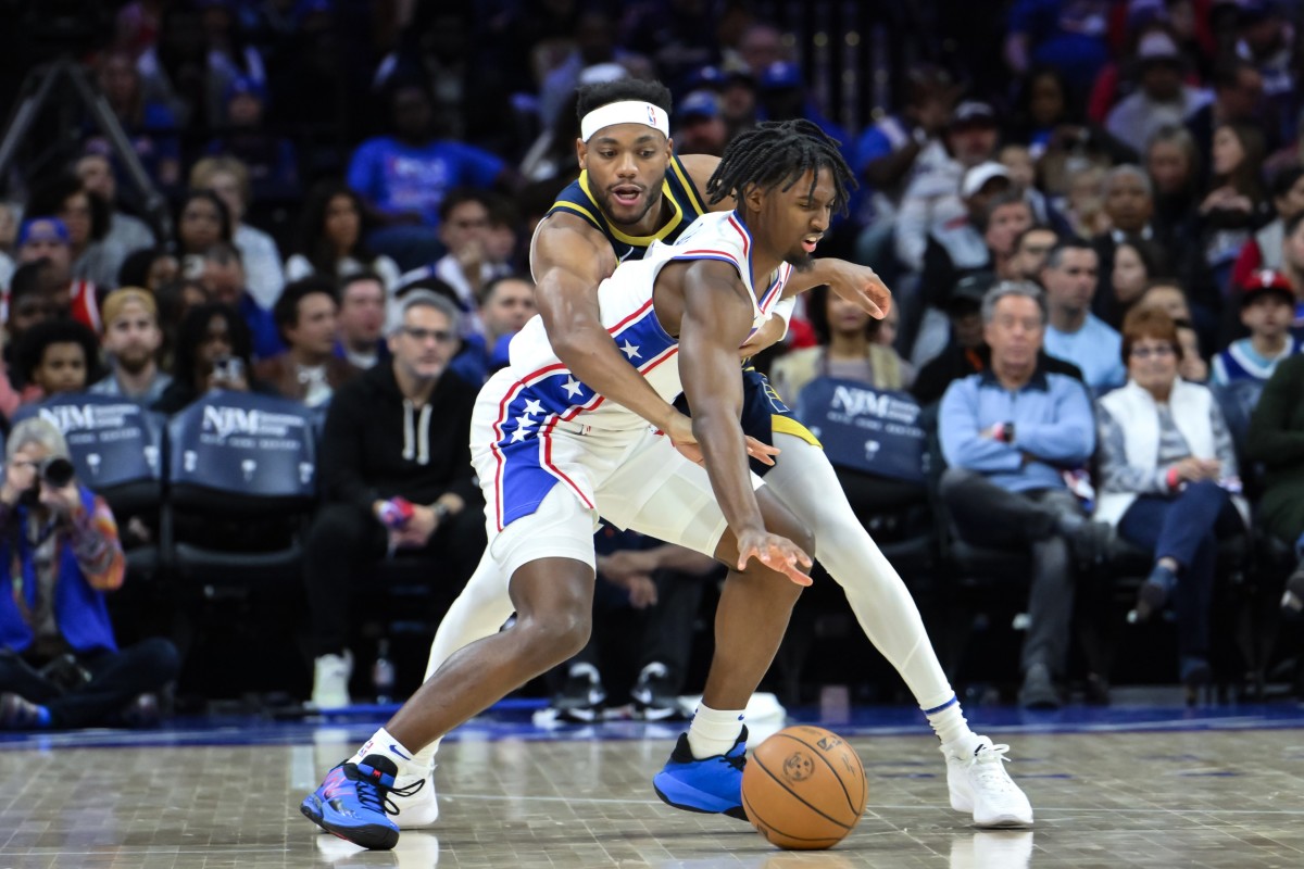 Tyrese Maxey is thriving as the Sixers' starting point guard.