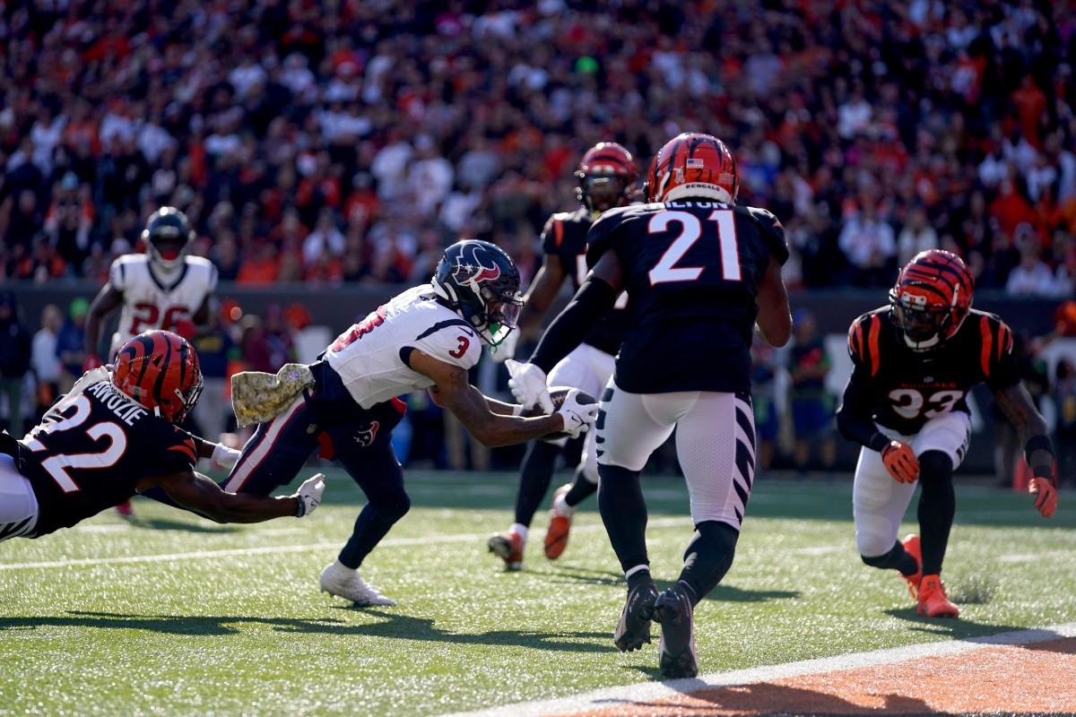 Texans rookie receiver Tank Dell had another big day against the Bengals in Week 10.