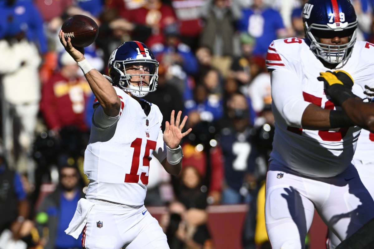 Giants quarterback Tommy DeVito threw for 246 yards and three touchdowns against the Commanders in Week 11.