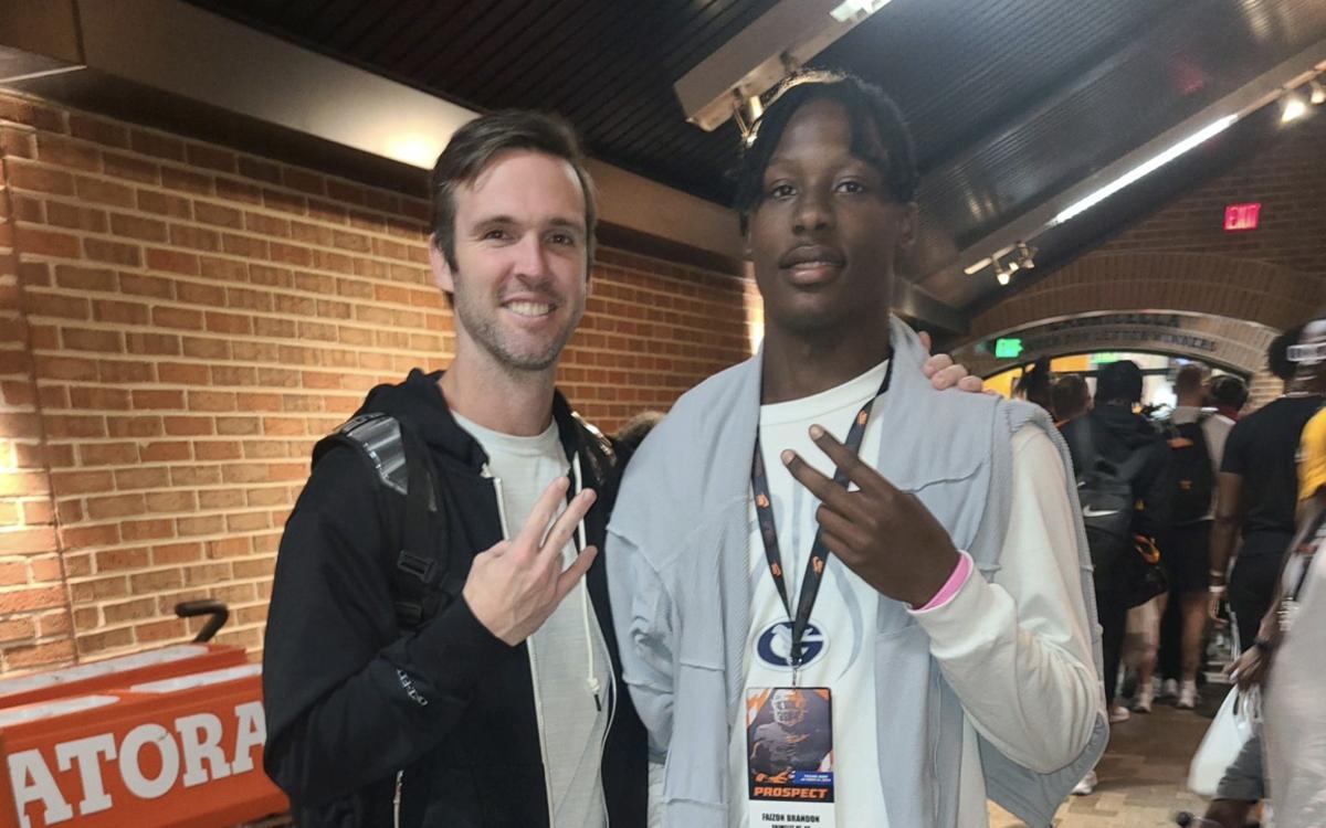 2026 4-star QB Faizon Brandon during an unofficial visit to Tennessee. (Photo courtesy of Faizon Brandon)