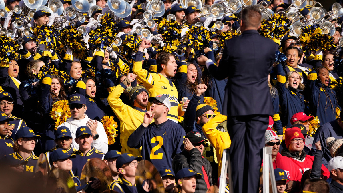 Michigan fans during their rivalry game against Ohio State