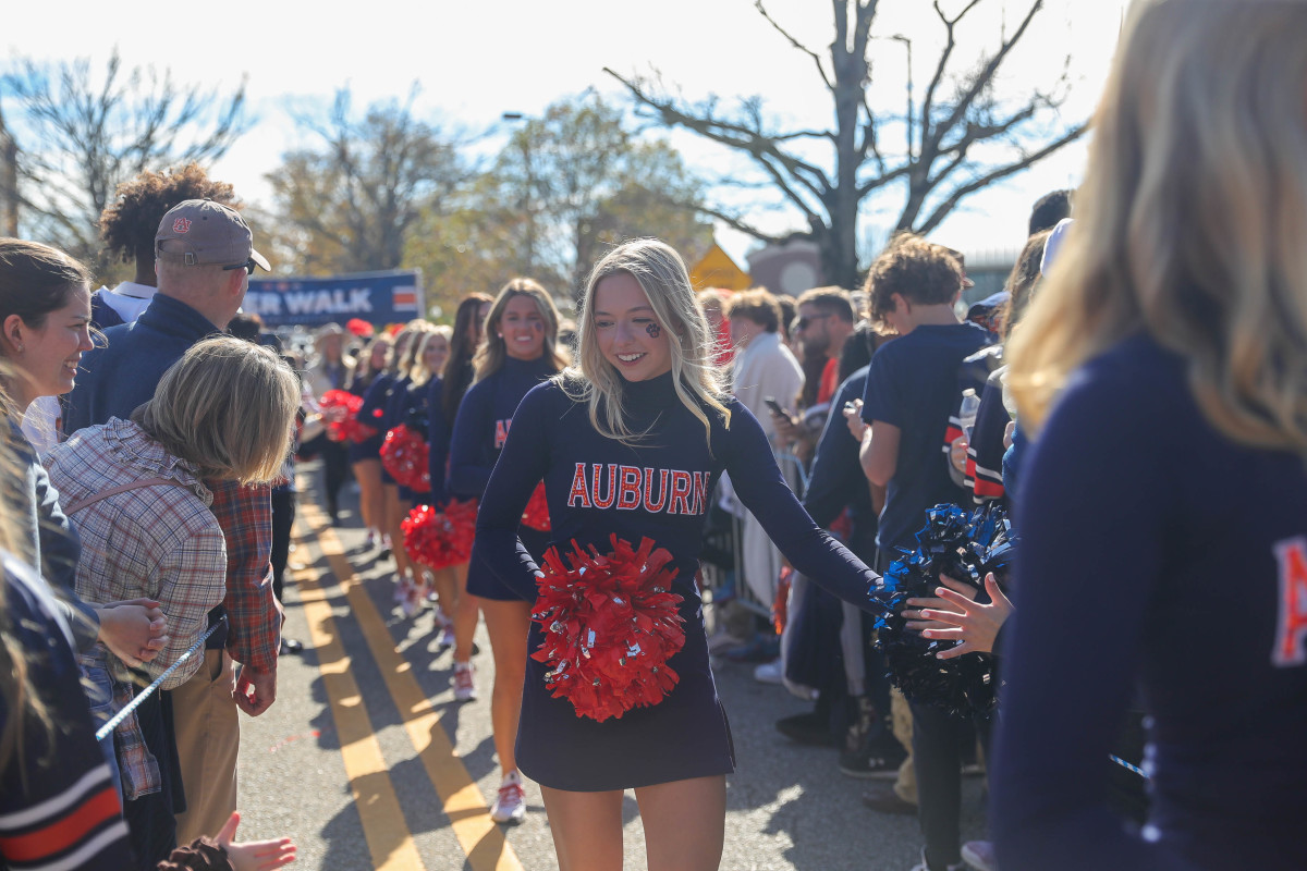 Cheerleaders before Auburn vs Alabam