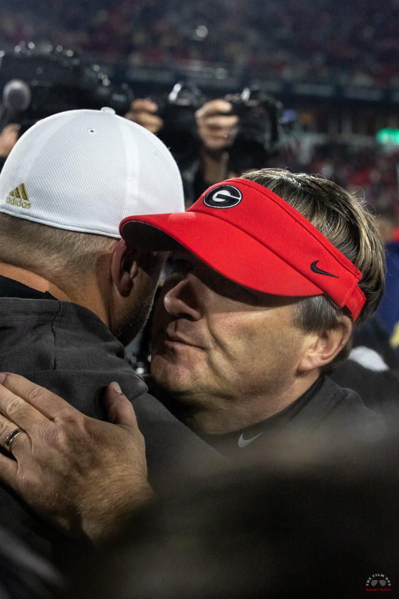 Head coaches Kirby Smart and Brent Key