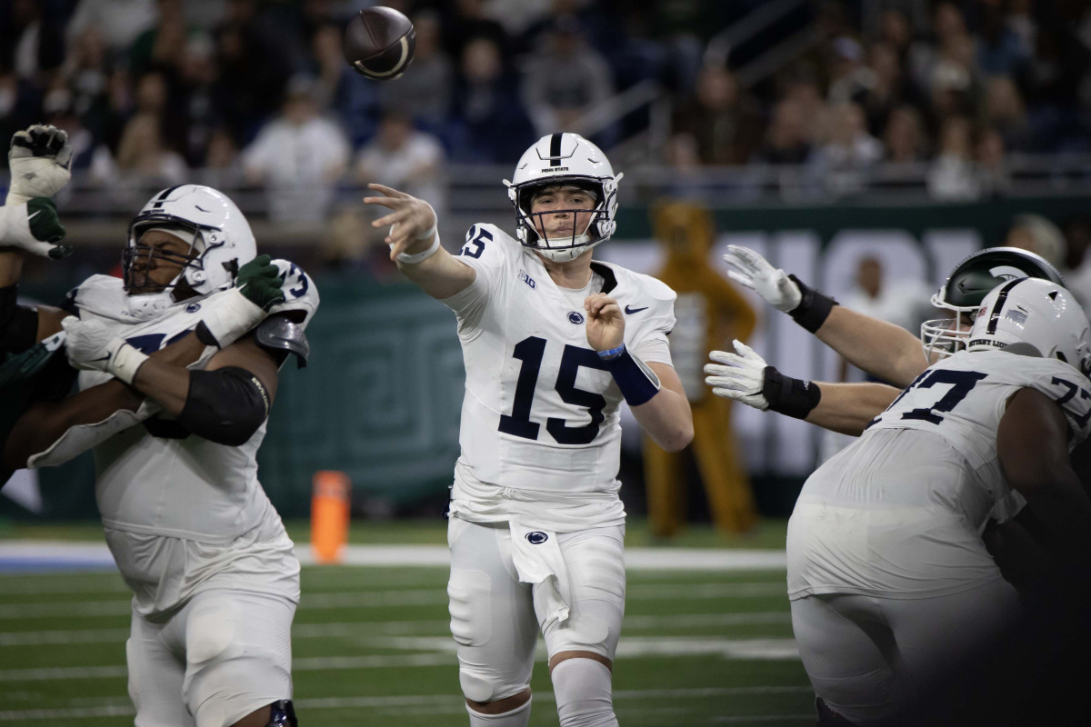 Penn State Football Quarterback Drew Allar Discusses Nittany Lions