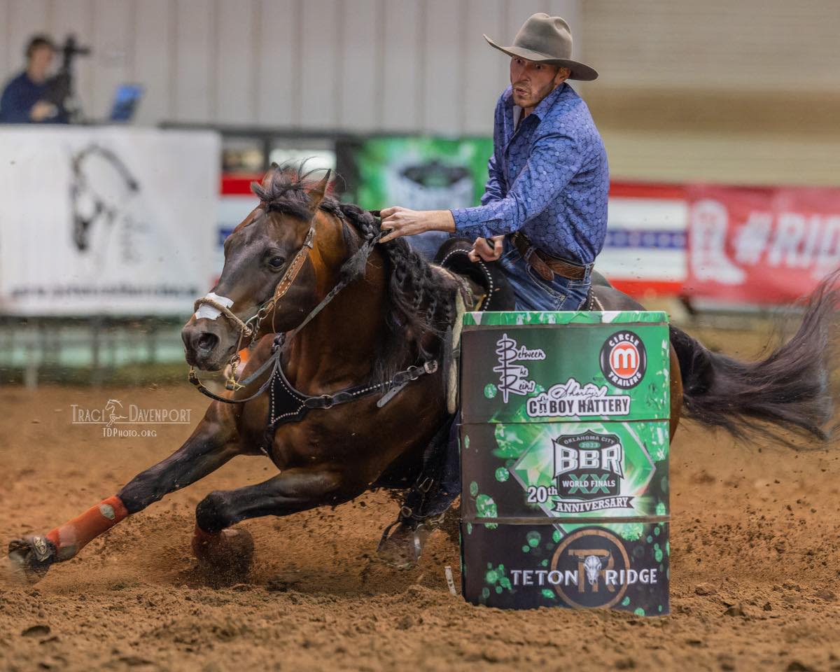 Smoken French Winner and his owner, Christian Shipley