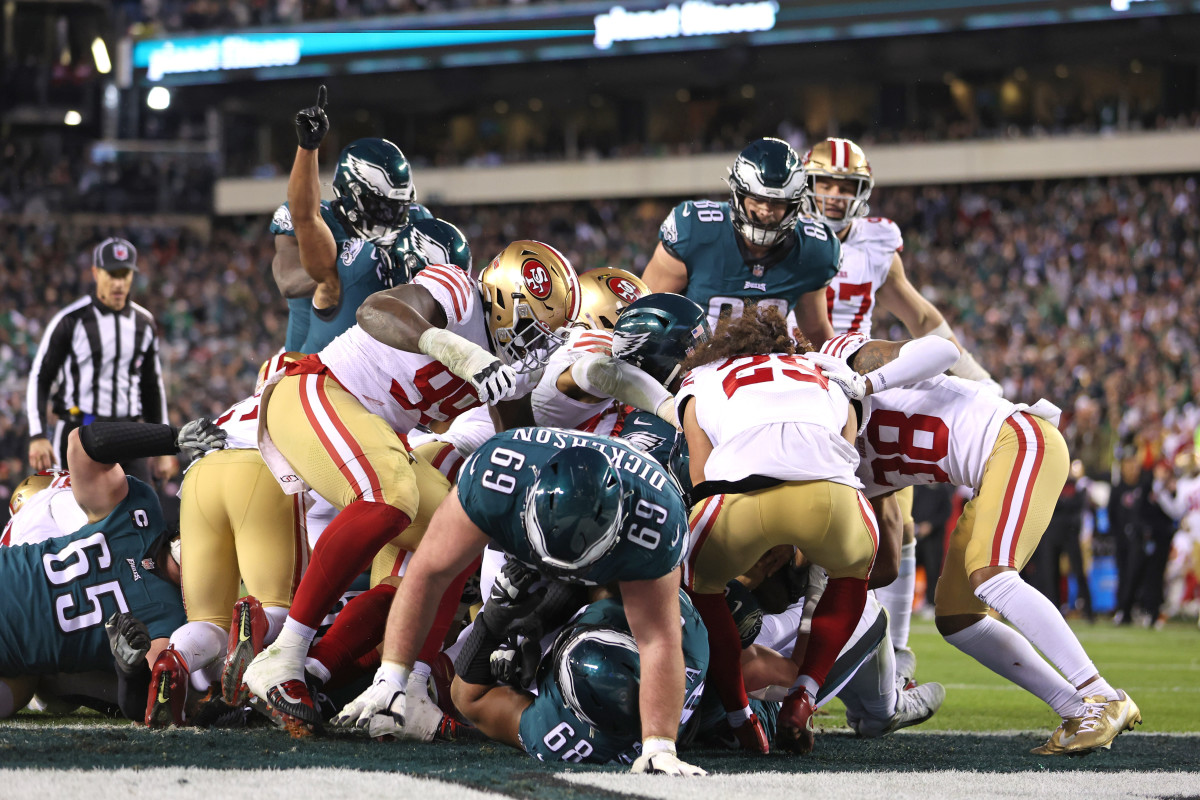 The 49ers Don't Want to Talk about the Eagles' "Tush Push" - Sports  Illustrated San Francisco 49ers News, Analysis and More