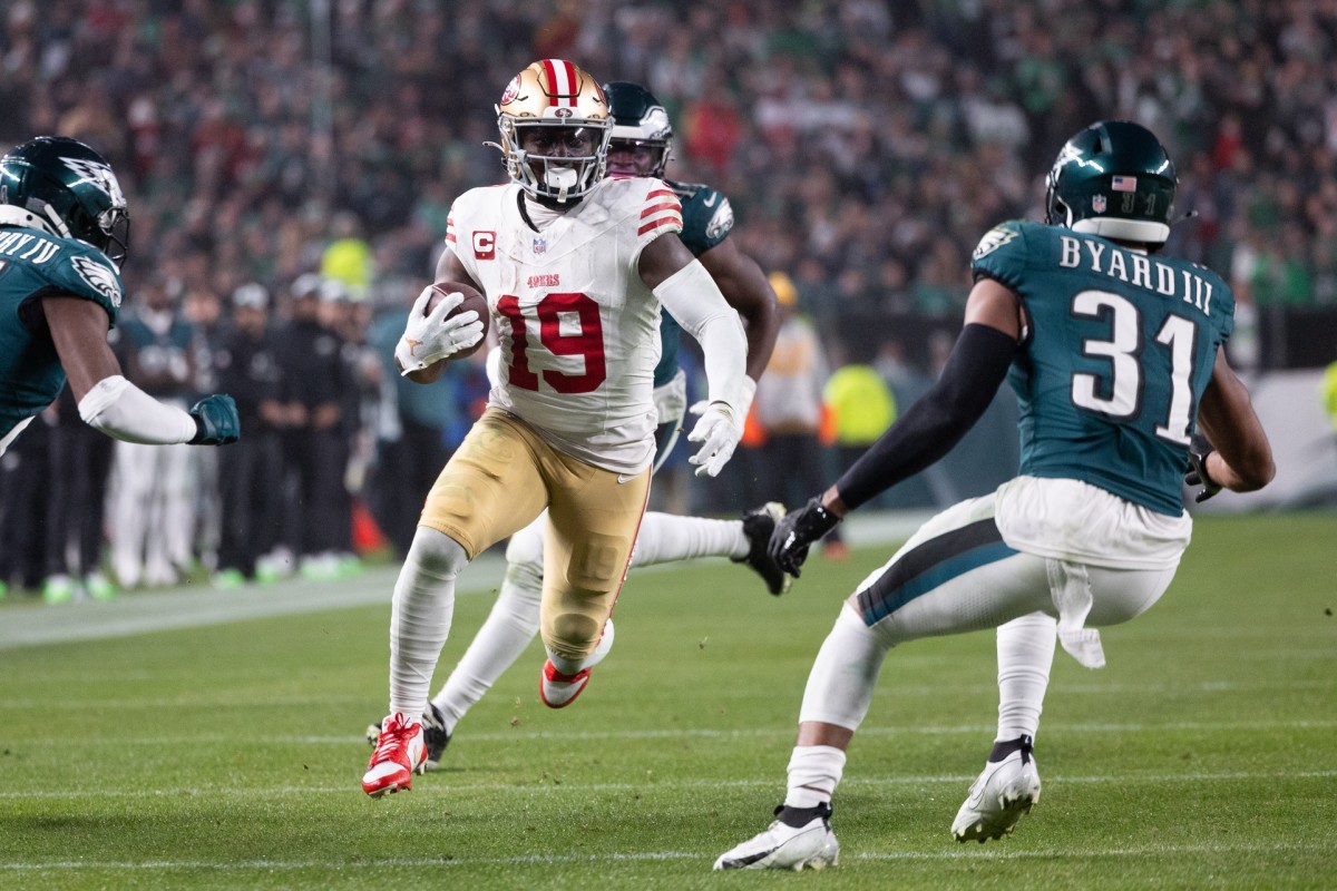 Deebo Samuel backed up his brash talk with a big game in helping the San Francisco 49ers beat the Philadelphia Eagles in Week 13.