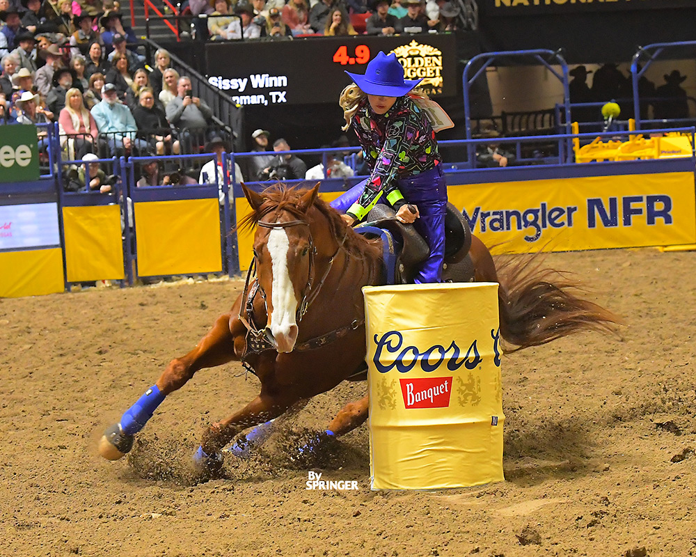 Sissy Winn Claims 2023 Wrangler National Finals Rodeo Barrel Racing