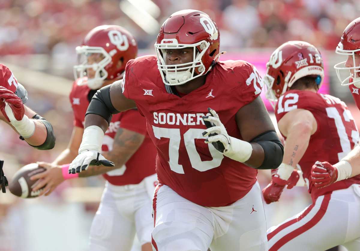 Oklahoma Sooners offensive lineman Cayden Green against the UCF Knights.