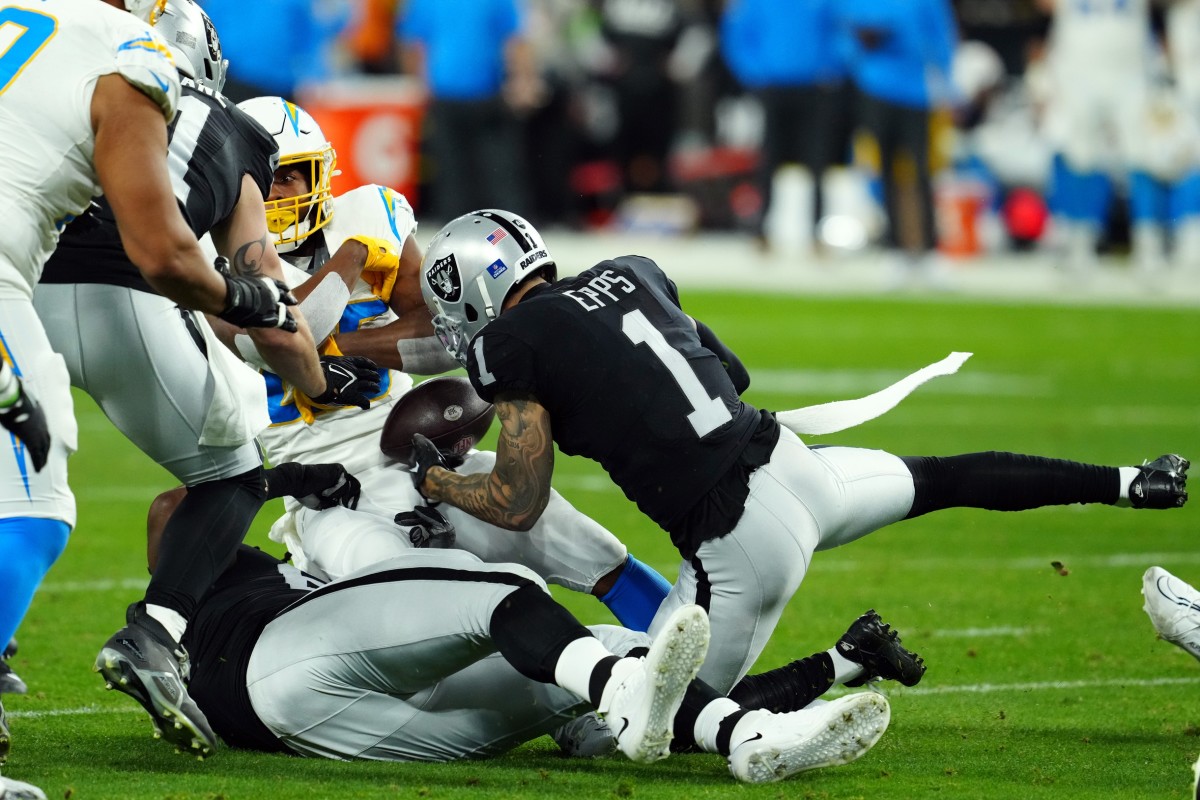 The Las Vegas Raiders' defense caused five turnovers against the Los Angeles Chargers.