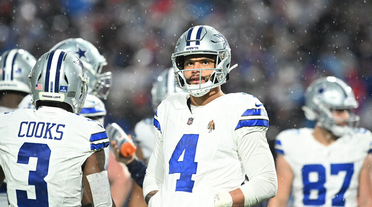 Cowboys quarterback Dak Prescott struggled against the Bills, hurting his chances to win the MVP.