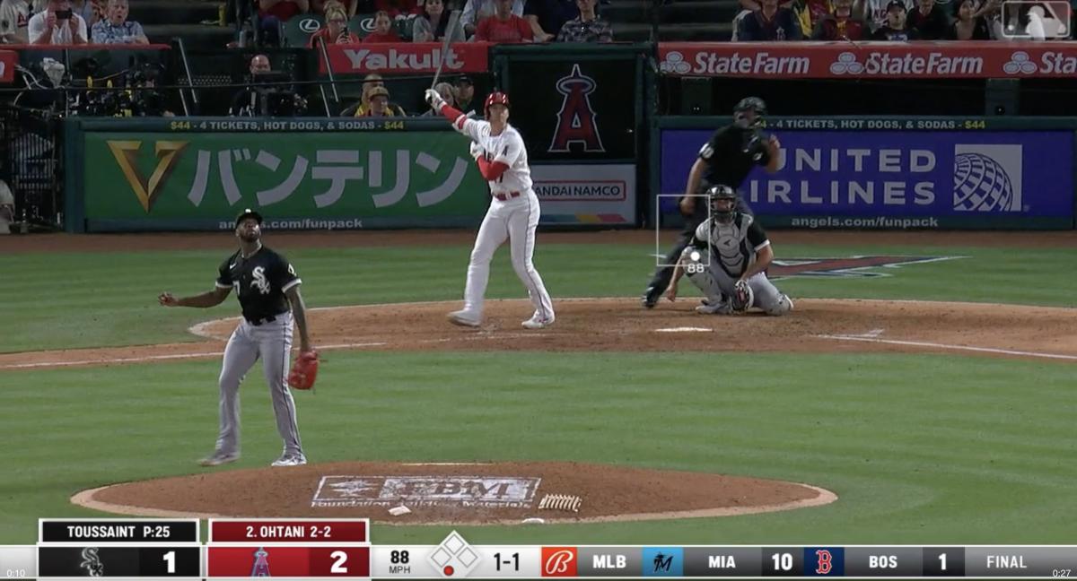 White Sox pitcher Touki Toussaint reacts to a home run