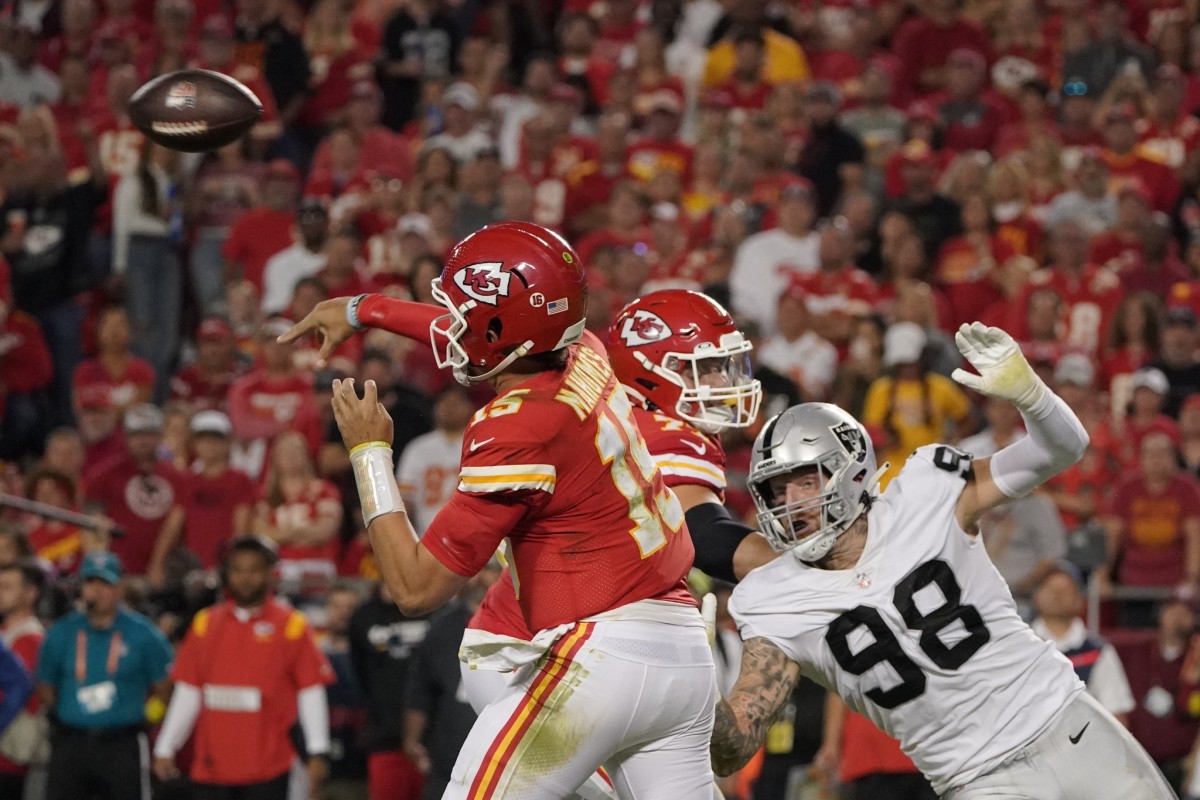 Las Vegas Raiders Maxx Crosby and Patrick Mahomes has become a rivalry going against each other