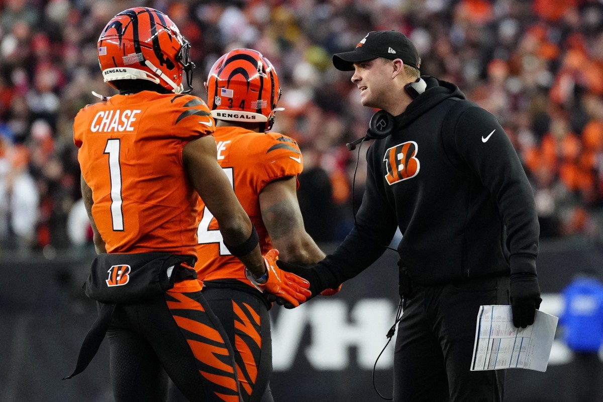 Cincinnati Bengals Head Coach Zac Taylor Reacts To Ja'Marr Chase's ...