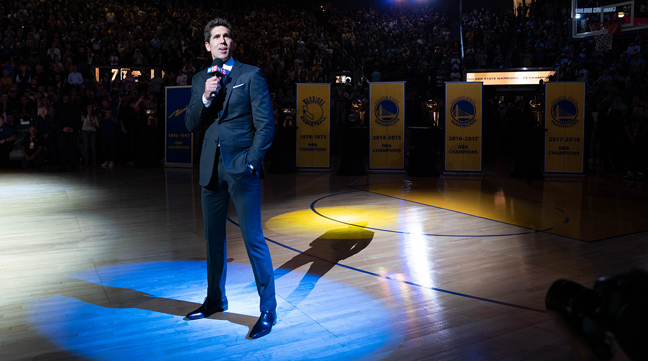 Former Golden State Warriors general manager Bob Myers before a game against the Los Angeles Lakers at Chase Center.