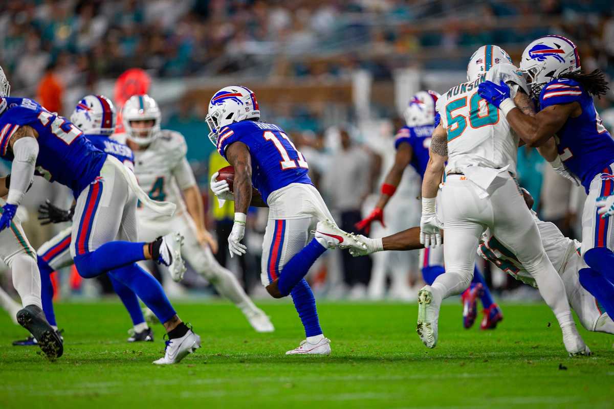 Deonte Harty on his punt return for a touchdown vs. the Dolphins.