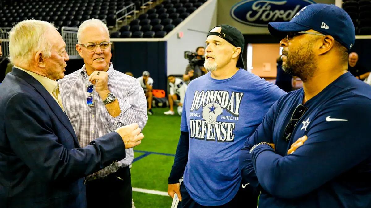 jerry and stephen jones, dan quinn and will mcclay