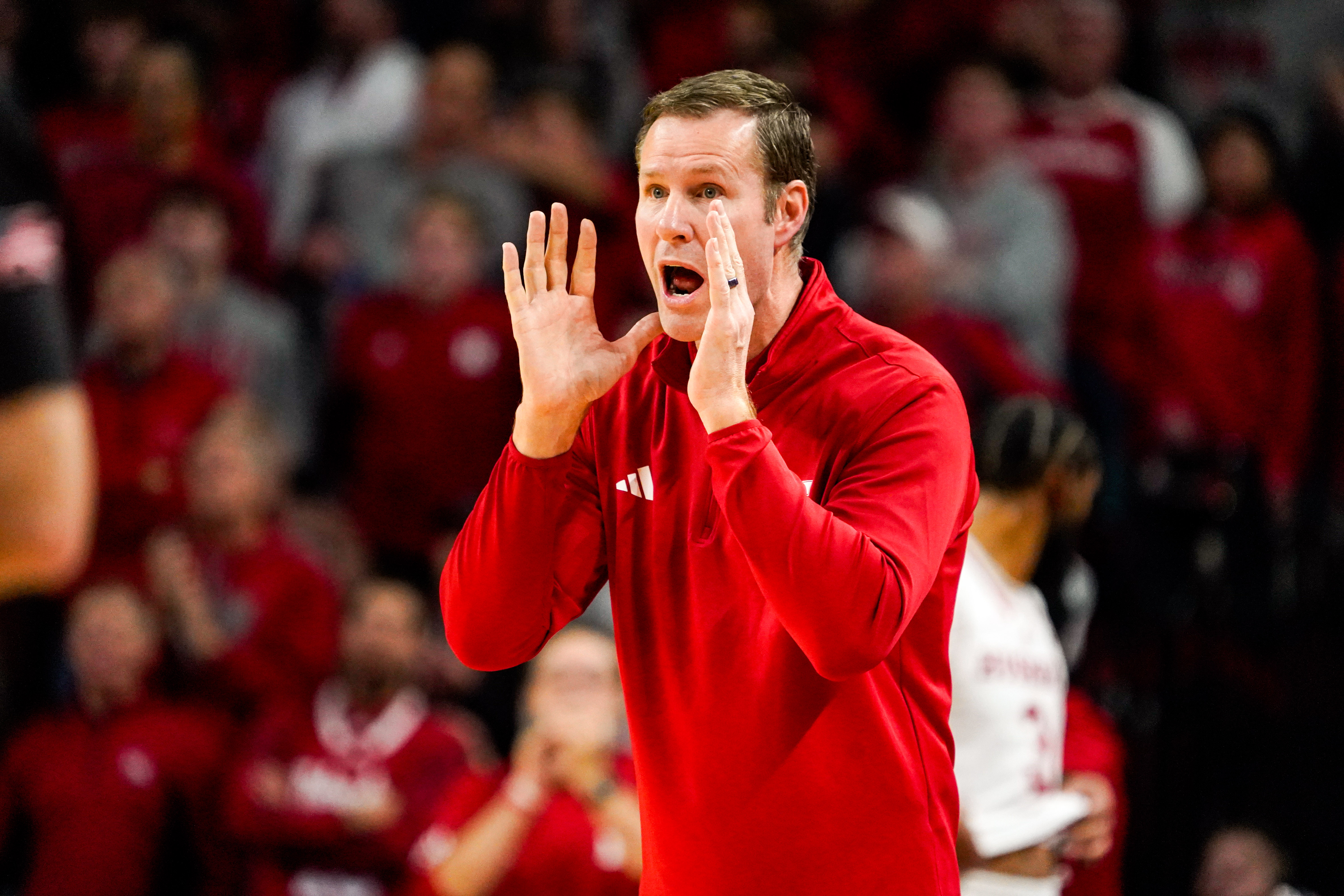Nebraska  head coach Fred Hoiberg during the first half of Tuesday night's game against Purdue  at Pinnacle Bank Arena in Lincoln. (Jan 9, 2024)