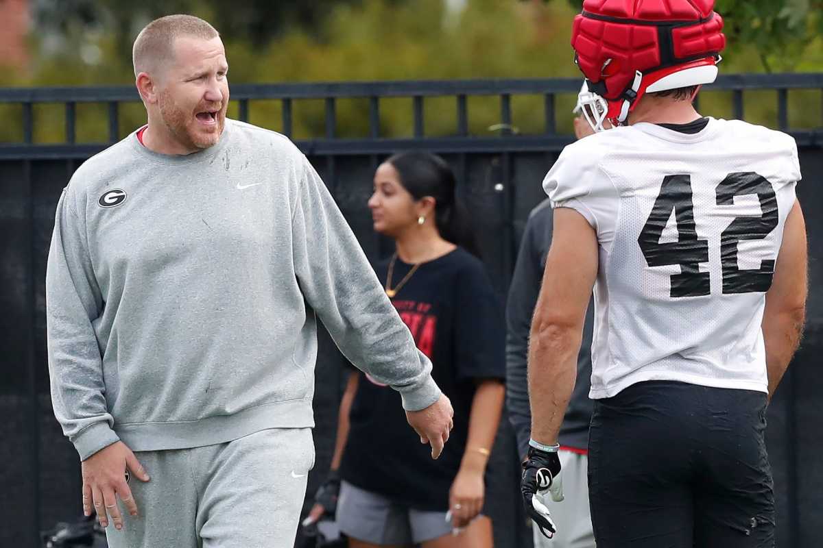 Georgia Co-Defensive Glenn Schumann at the first day fall football camp in Athens, Ga., on Thursday, Aug. 3, 2023.