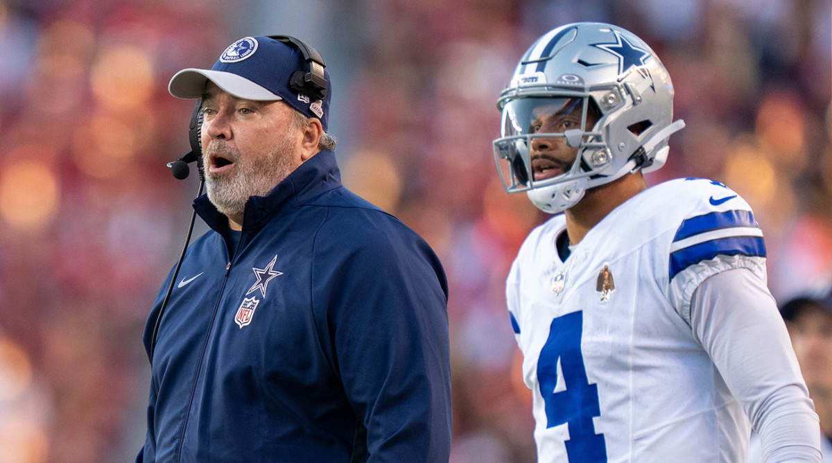 Dallas Cowboys head coach Mike McCarthy and quarterback Dak Prescott