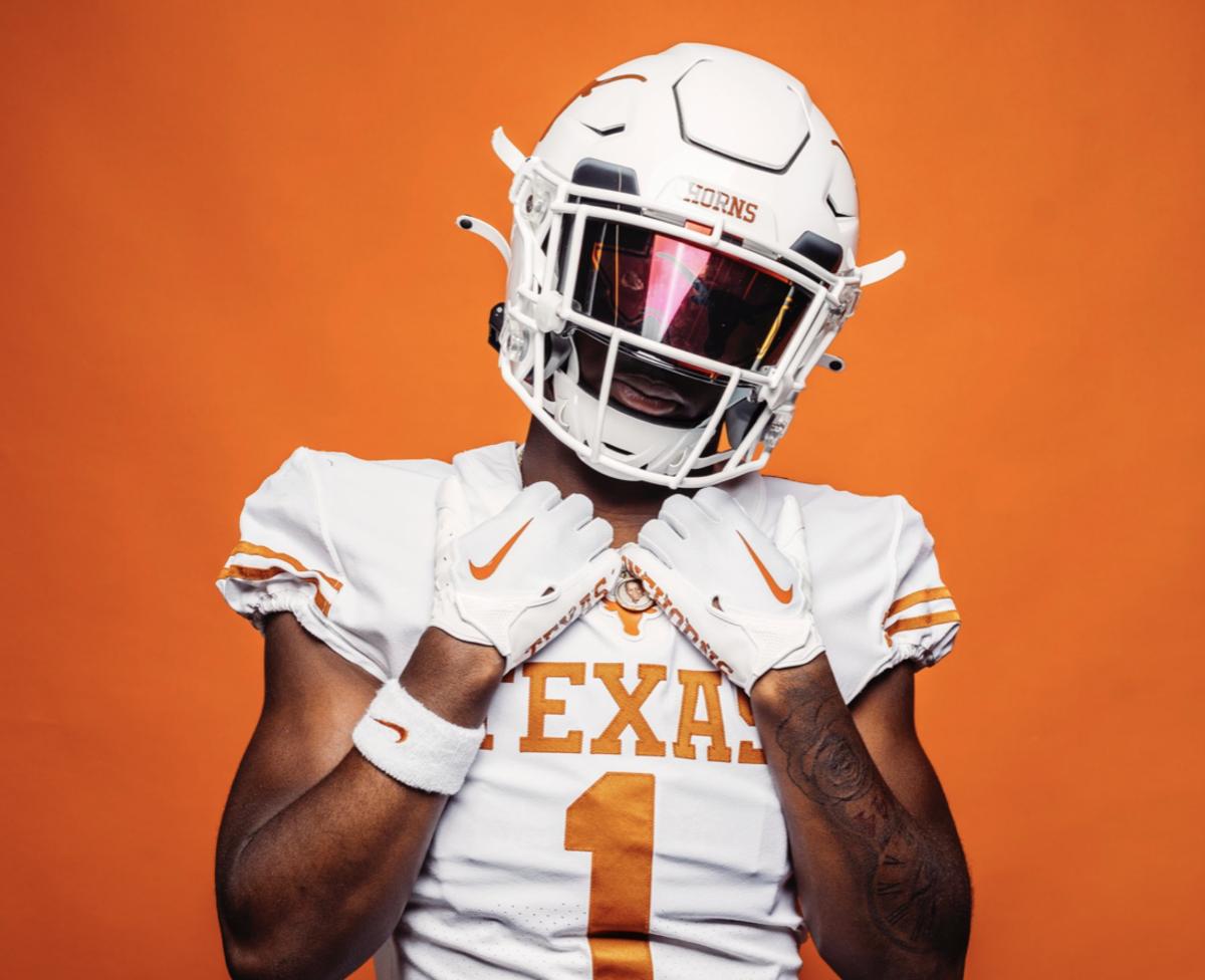 2025 4-star WR Marcus Harris during an unofficial visit to Texas. (Photo courtesy of Marcus Harris)