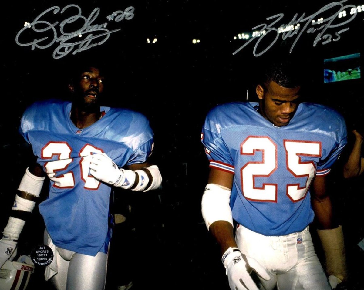 Cris Dishman and Bubba McDowell as Houston Oilers