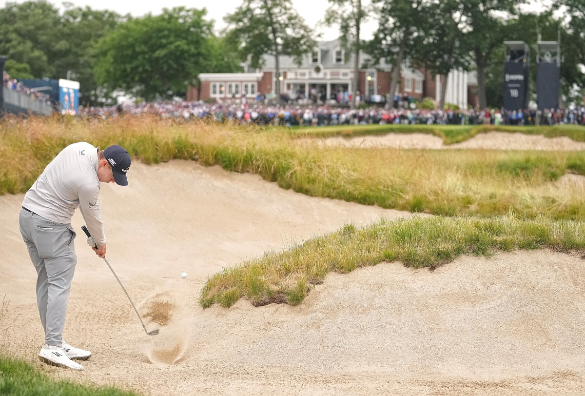 Matt Fitzpatrick, 72nd hole bunker, 2022 U.S. Open