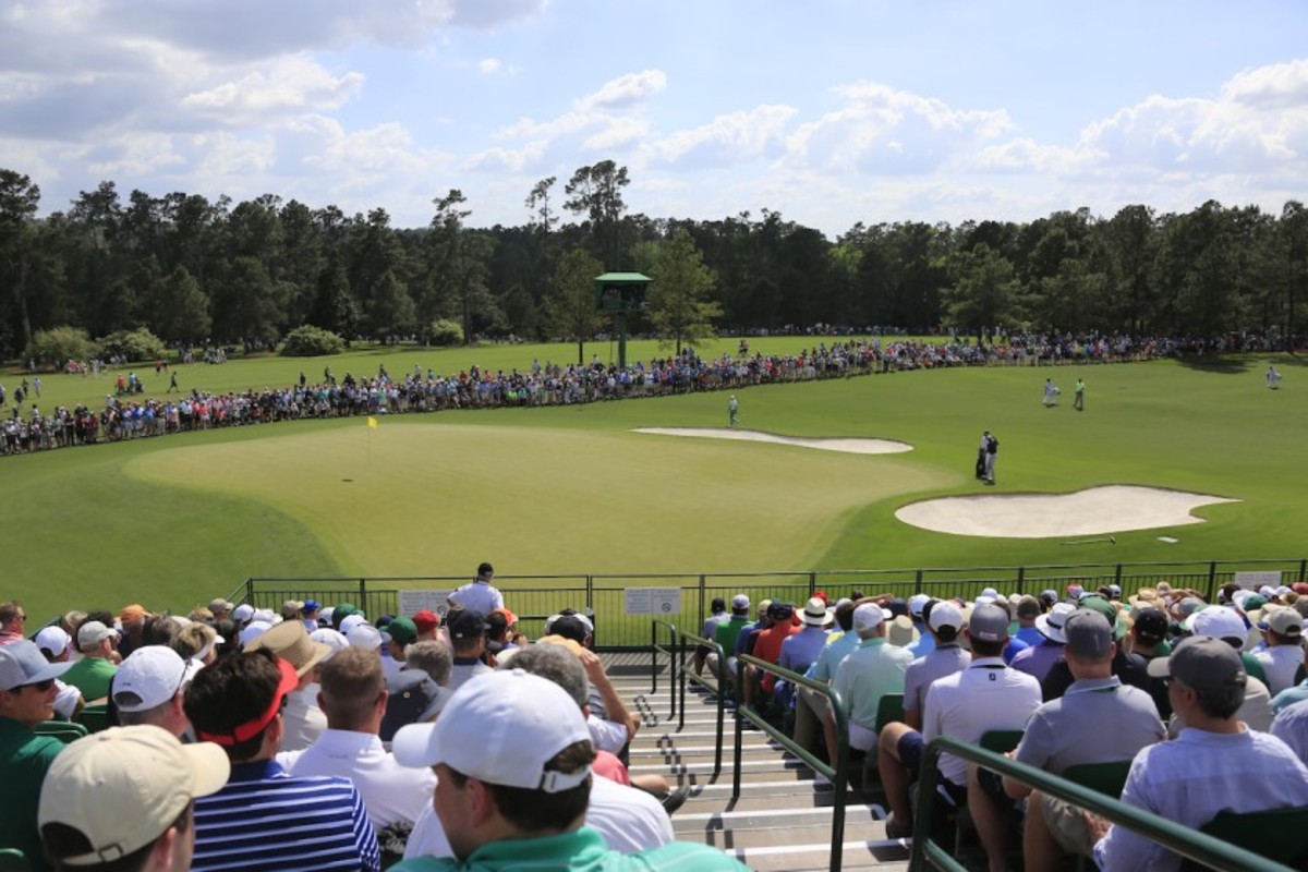 Augusta National's 17th green is one of the more difficult to navigate. First, there are two bunkers protecting the front center and left. Second, the green undulates in a number of directions, so two-putting this green is an accomplishment. Lastly, any shot near the green's edges may just continue rolling as the edges slope downward.