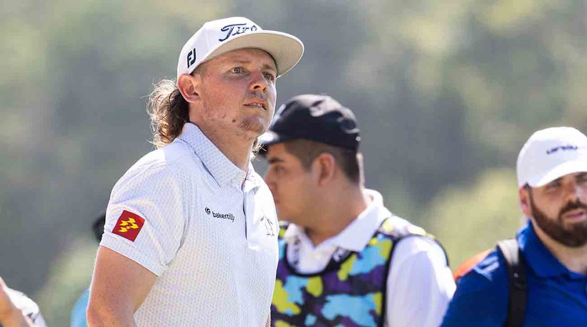 Cameron Smith is pictured at the LIV Golf opener at Mayakoba in Mexico.