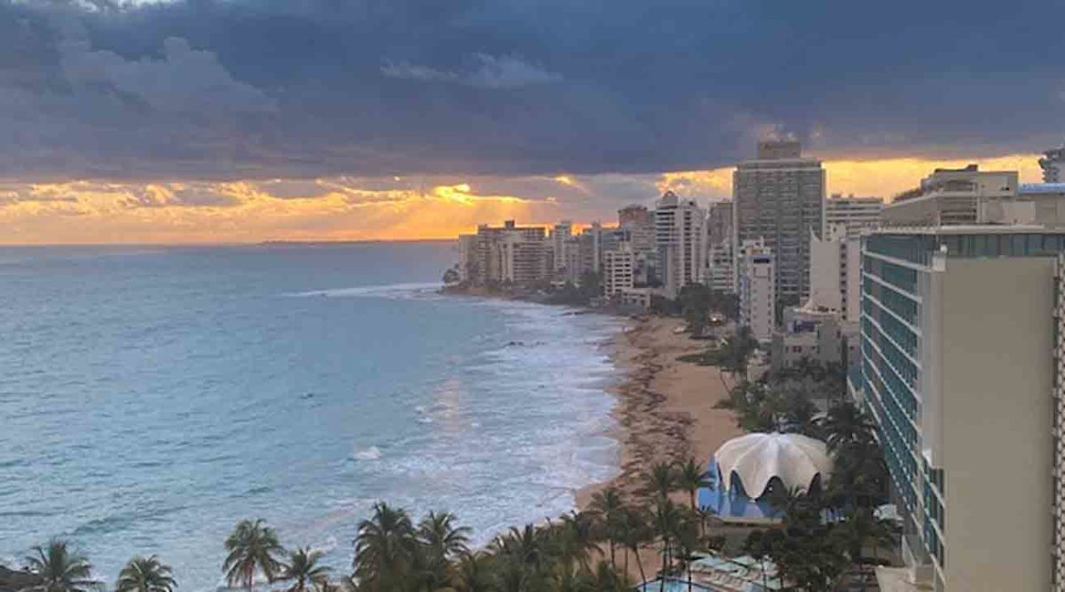 Sunrise from the Condado Vanderbilt hotel