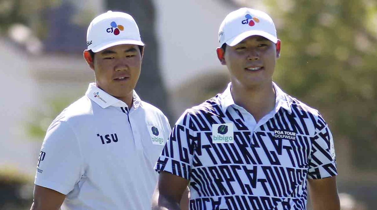 Tom Kim (left) and Si Woo Kim are pictured at the 2022 Shriners Children's Open.