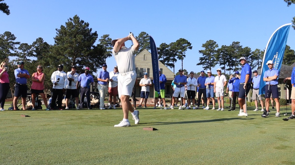 Players tee off at Champions Retreat on Monday, Sept. 18, 2023, in an outing for the Generation Next Project.