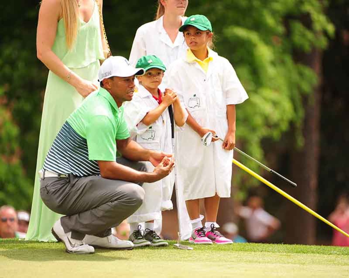 Charlie Woods, Sam Woods, Tiger Woods, 2015 Masters