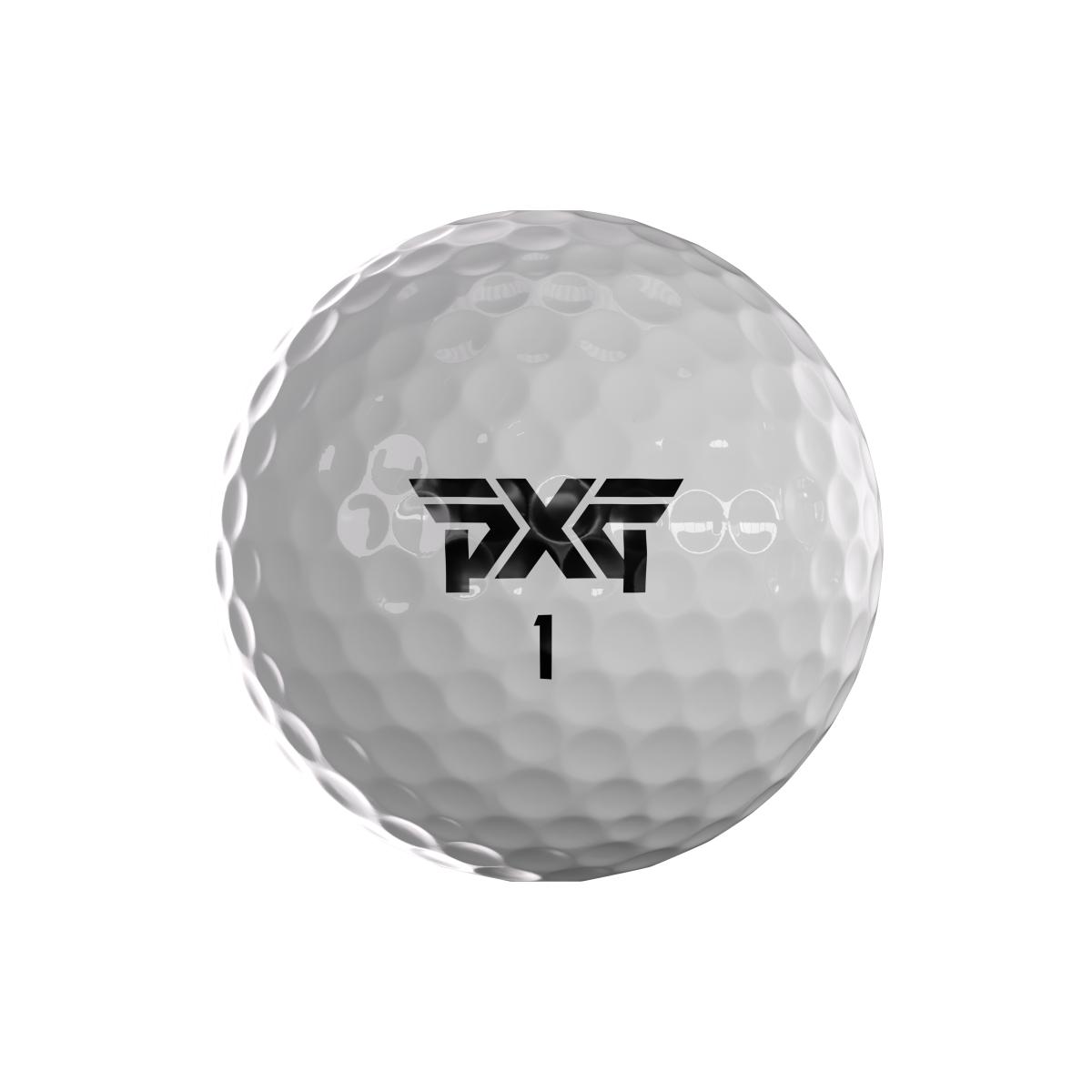 A product photograph shows PXG’s Xtreme golf ball.