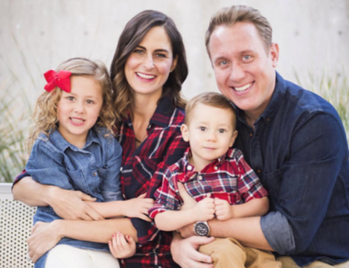 PHOTO COURTESY OF JACKGRACEUSA Parents Erinn and Bart Walker pose with children Grace and Jack, the inspiration for JackGraceUSA.